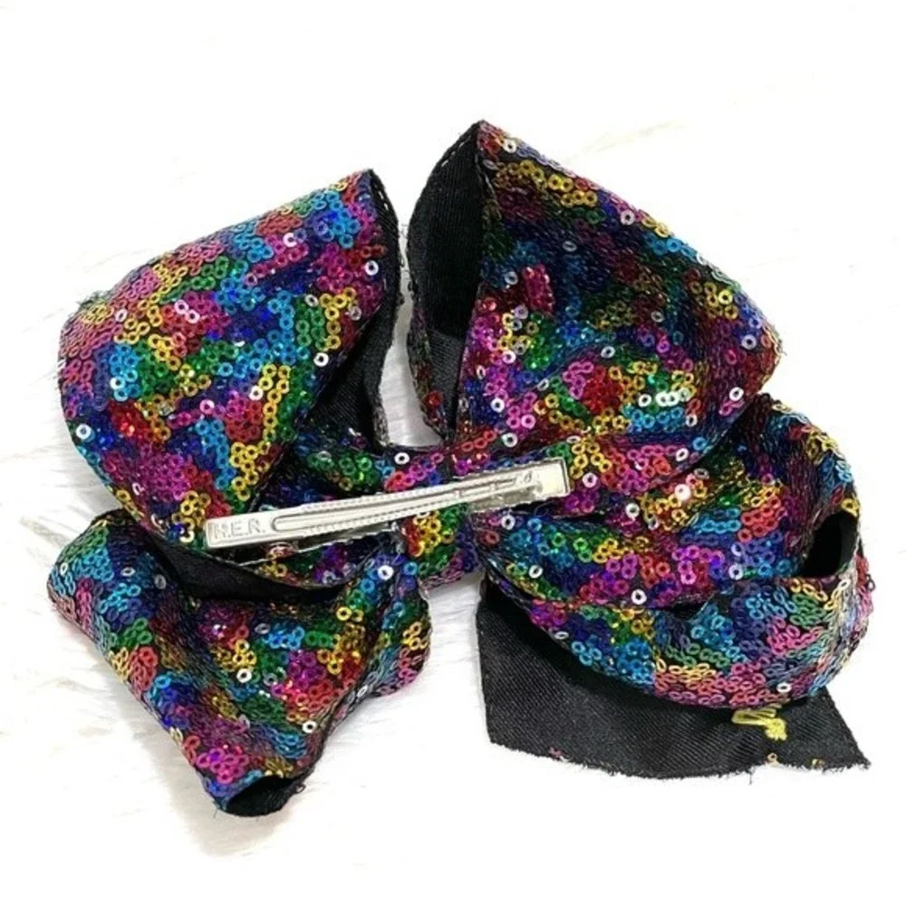JoJo Siwa Large Rainbow Sequin Queen Hair Bow